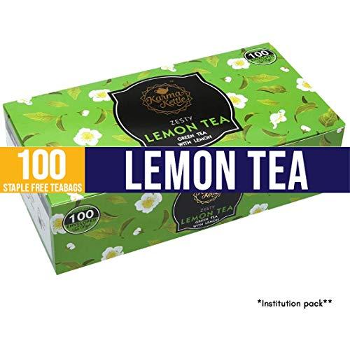 Karma Kettle Karma Kettle Lemon Tea Unbleached and Staple-Free Teabags with Natural Flavourings (100 Double Chambered Teabags), 200 g