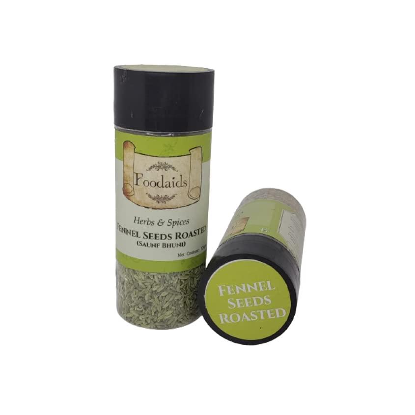 Foodaids Foodaids Roasted Fennel Seeds / Mukhwas Bhuni Saunf / Mouth Fresheners / After-Meal Snacks / Helps in Digestion- (100 Gm)