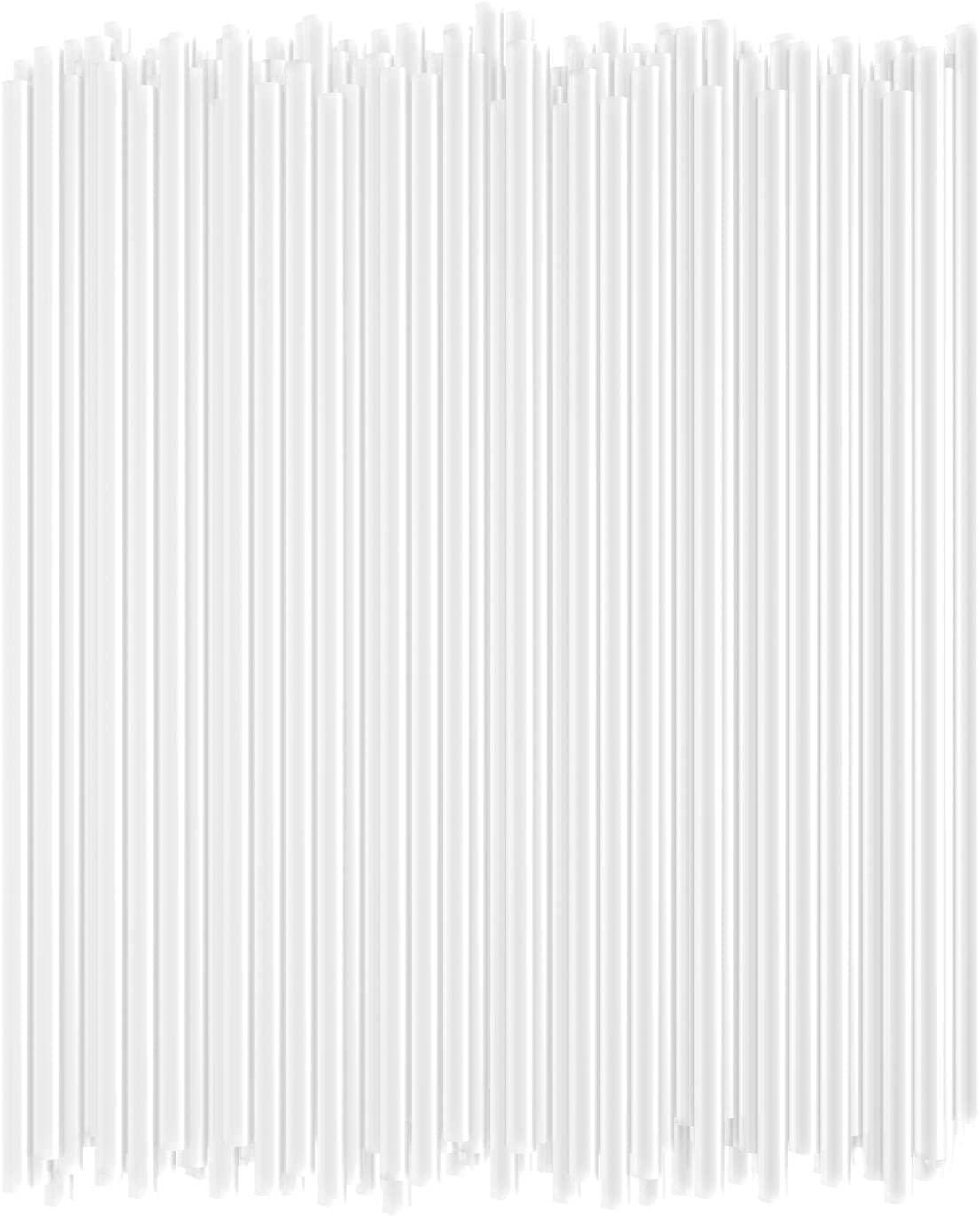 Happy Space Happy Space - 8mm White Paper Straw for Milkshake (Pack of 50, 8mm Wide Paper Straws & 8in Long) - Eco-Friendly, Biodegradable