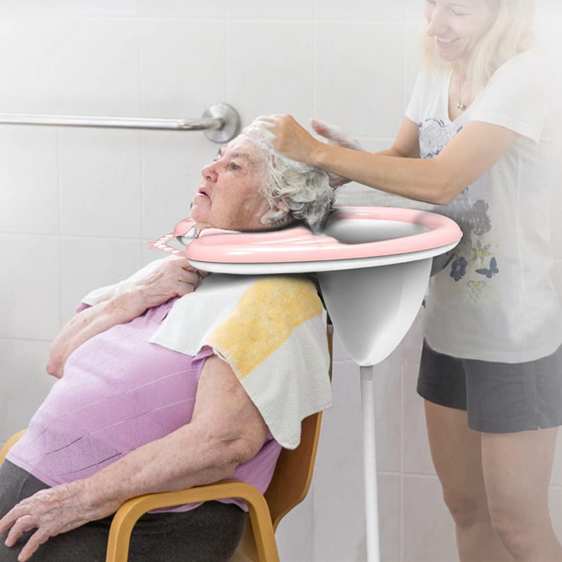 Ostin Ostin Home Shampoo Basin and Trays, Hair Washing Tray-Medical Shampoo Basin with Drain Wash Tube for The Disabled, Pregnant Women, Wash While in Wheelchair Or Chair