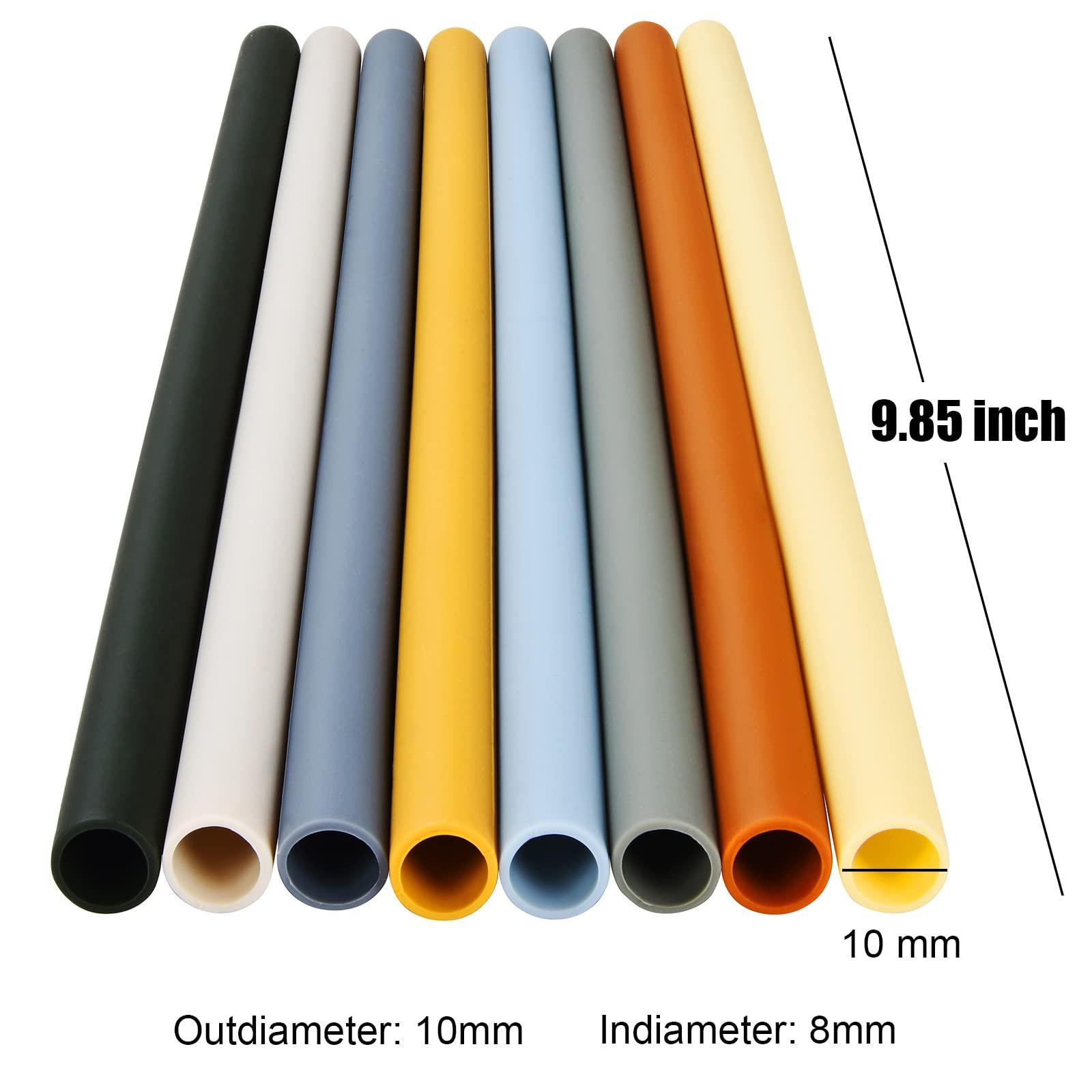 ALINK ALINK Reusable Portable Collapsible Straws, Telescopic Foldable Stainless Steel Metal Straws with Silver Case and Cleaning Brush