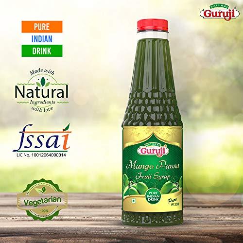 Jai Guruji Jai Guruji Mango Panna Fruit Syrup Sharbat Instant Refreshing Drink For Summer (Mix with Water or Soda) – 750ml