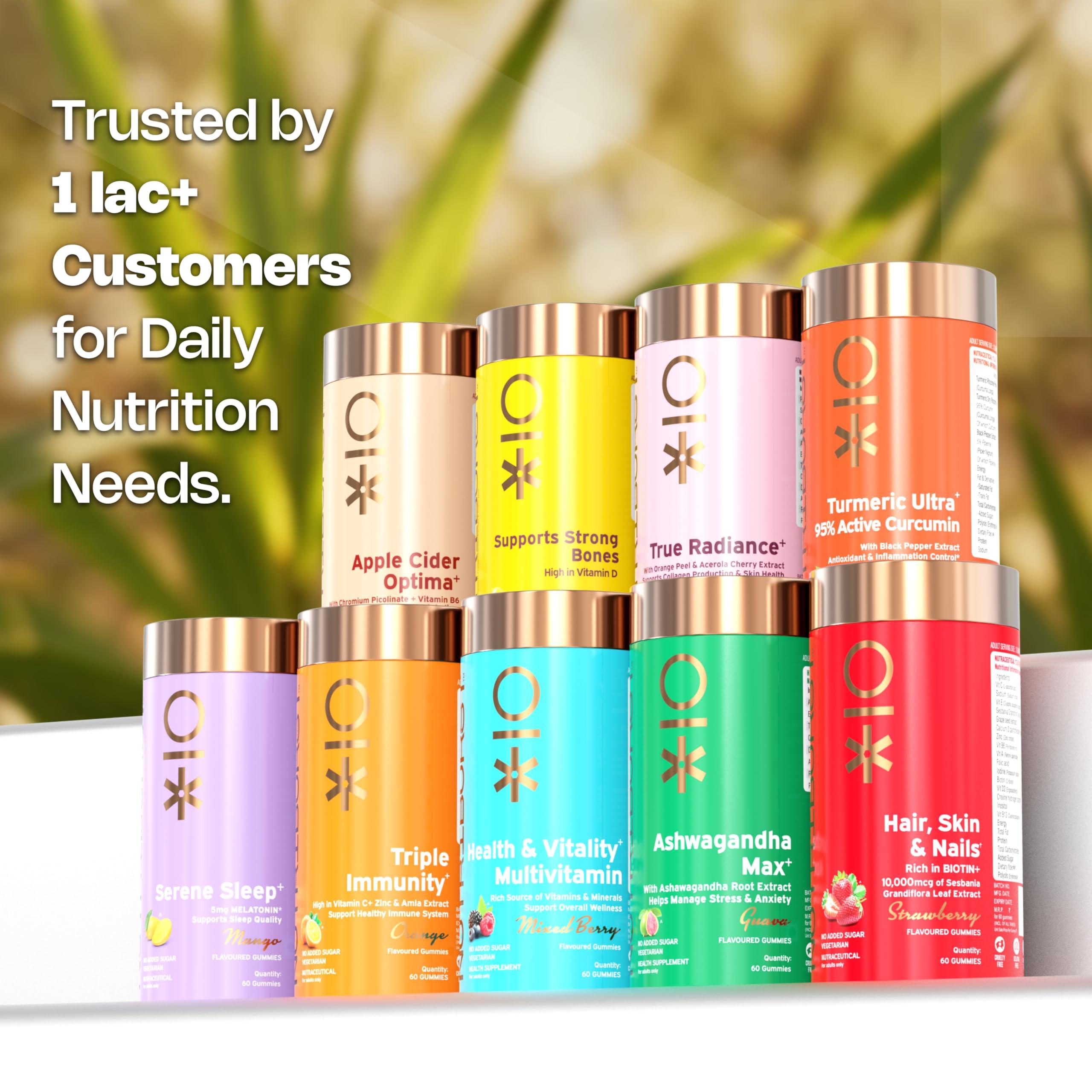 Nutriburst Nutriburst Turmeric Ultra Gummies With 95% Active Curcumin 800Mg & Black Pepper, Gut Health Management | Anti-Inflammatory & Digestion | Antioxidant & Anti-Ageing Skin | 30 Gummy