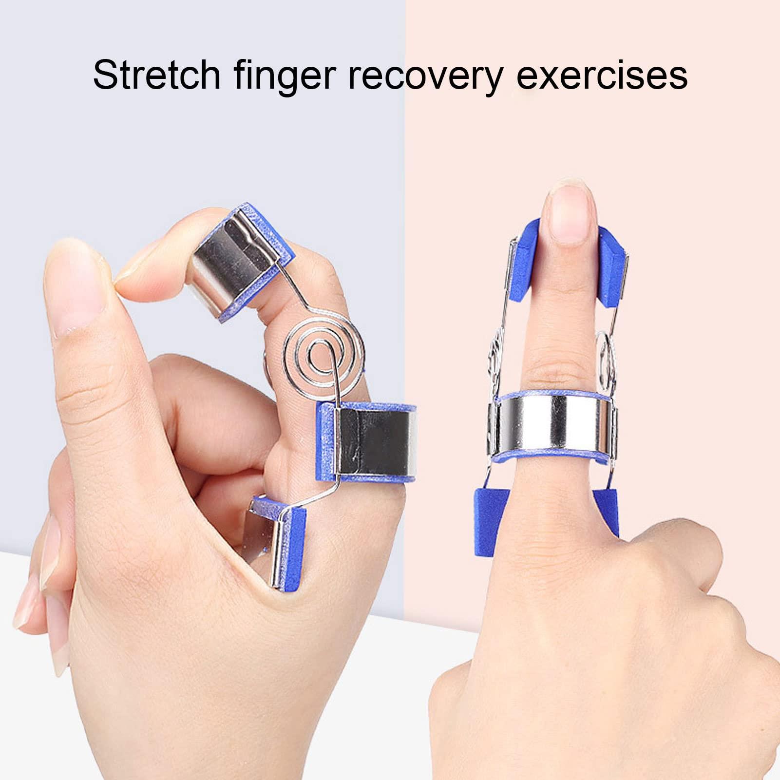 JAQS Finger Extension Splint, Spring Splint Finger Light Automatic Return Easily Wear for Finger Stretching for Fracture Fixation (S)