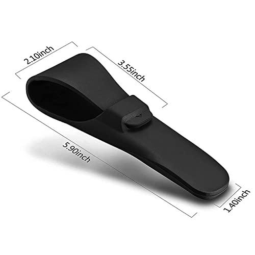 Viniso Razor Case Portable Silicone Razor Holder Case Compatible with Gillette Razor, Soft Shaver Cover Bag Waterproof Travel Razor Carrying Case for Manual Razors (Black+Blue)