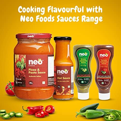 Neo Neo Pizza Pasta Sauce 500g Jar I For Pizza, Pasta & Snacks I Farm Fresh, Natural Ingredients I Non GMO, 100% Vegan l Authentic Italian l Make delicious Pizza and Pasta at home (500g)