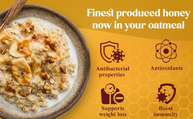 Be the One Be the One Australian Imported Quick Oats with Pure Manuka Honey | Mouth-Watering and Nutritious Breakfast Oats Porridge | Easy to Cook | 100% Natural Wholegrain