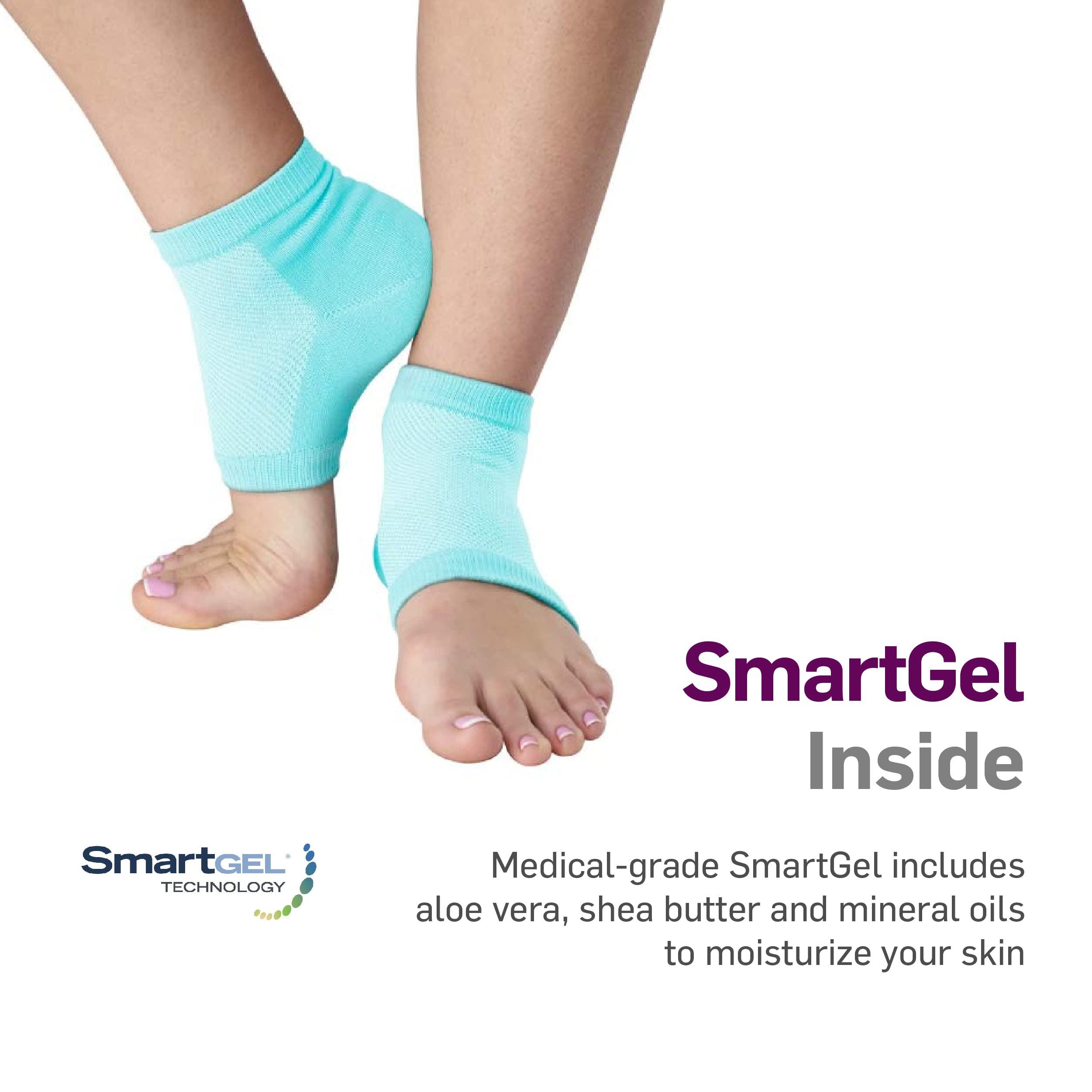 NatraCure NatraCure 2 Pair - Vented Heel Sleeves (Reg.) - Aqua Vented Moisturizing Gel Heel Sleeves - 2 Pairs - (608-M Ret2Pk) - Size: Regular