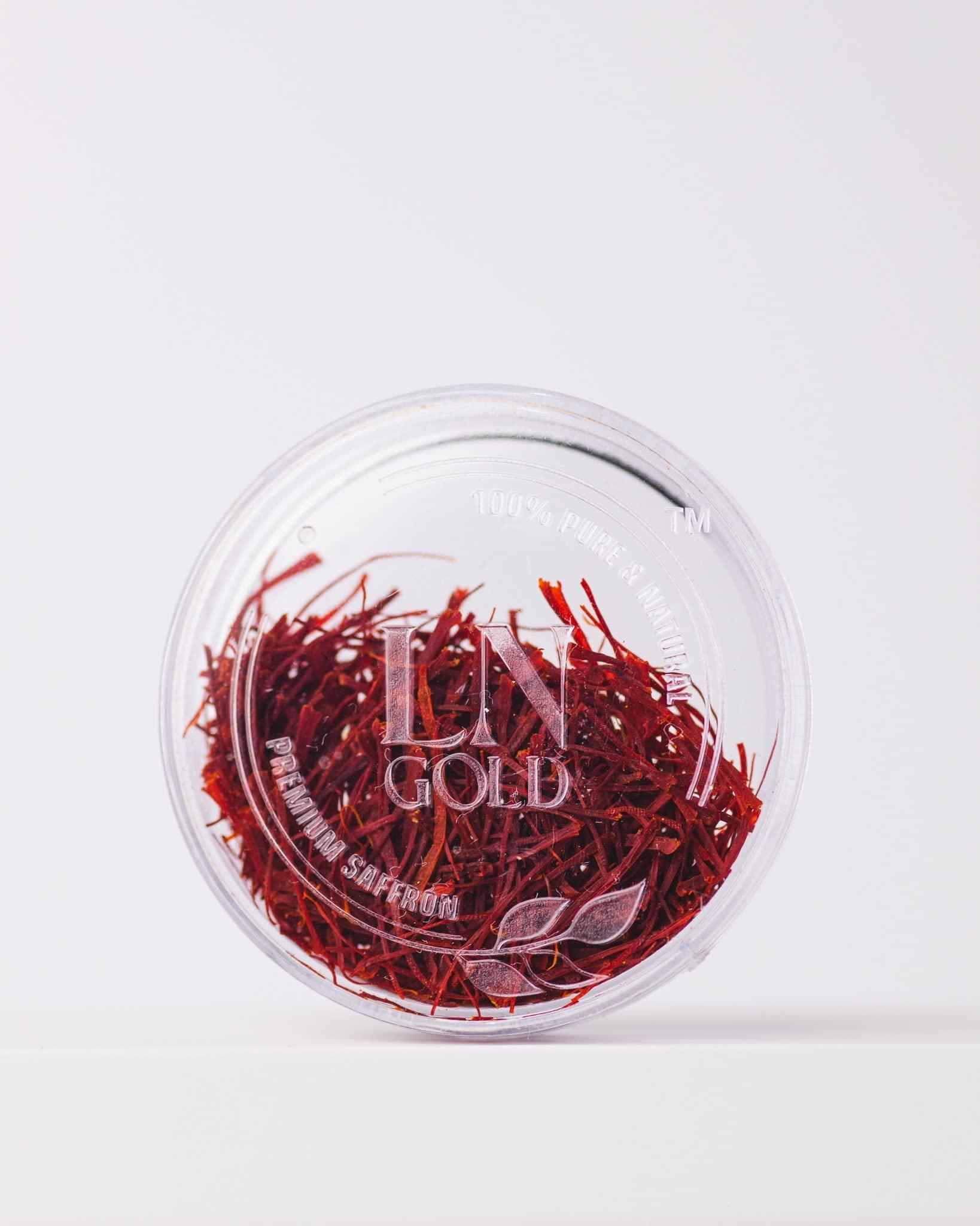 LN Gold LN Gold Saffron 20 x 0.5gm - Saffron/Kesar/Kesari, Keshar, Saffron Flakes, Kesar Long Threads | Whole Spice and Herb | Best Saffron|Pure Saffron anti-inflammatory, immune-boosting, cures thyroid, antioxidant-rich and improves PMS symptoms. Regularis