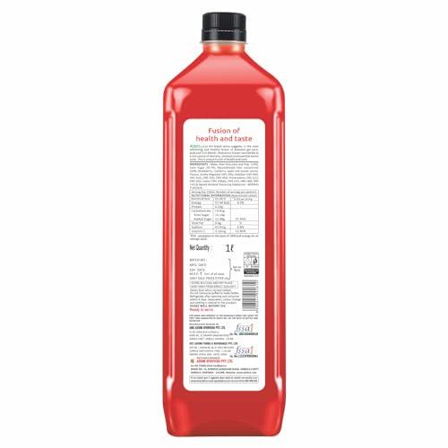 ALO FRUT Alo Frut Berries Aloevera Chunks & Juice 1 Ltr (Pack of 12) - 1 Case | Fruit Juice Mai Aloevera Chunks | Healthy Hai Isme Aloevera Hai | Ready To Serve Drink