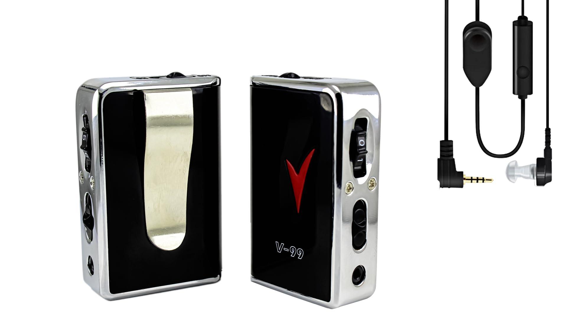 FCS FCS Personal Sound Amplifier - Voice Enhancer Device and Personal Audio Amplifier for Sound Gain of 50dB, Up to 100 Feet Away, Pocket Hearing Devices and Hearing Assistance for TV and Talking