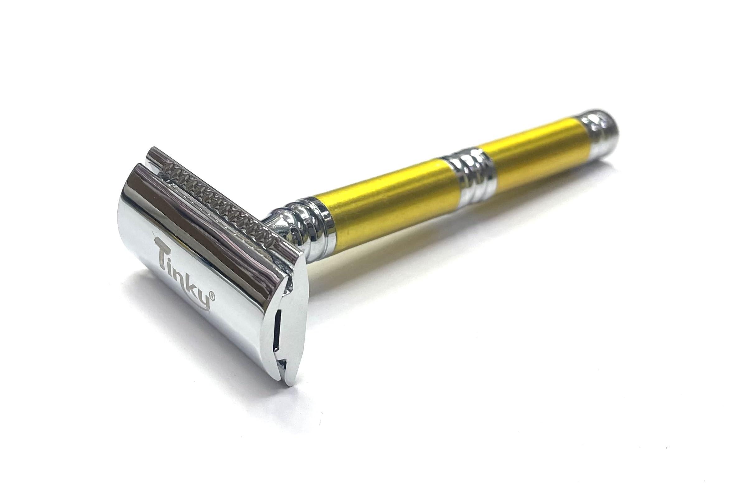 Tinku Tinku Double Edge Brass Safety Razor (T108-CC) Close Comb