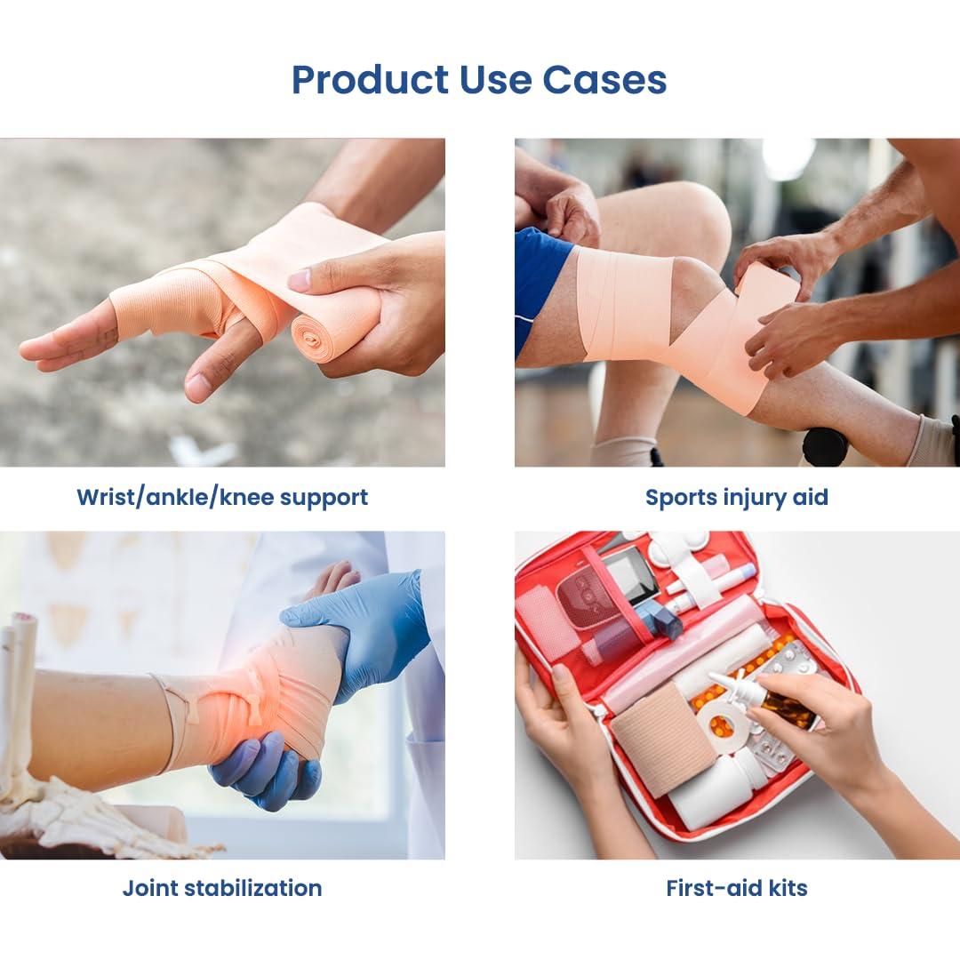 EASYAID EASYAID Cotton Crepe Bandage for Pain Relief, 10cm X 4mt