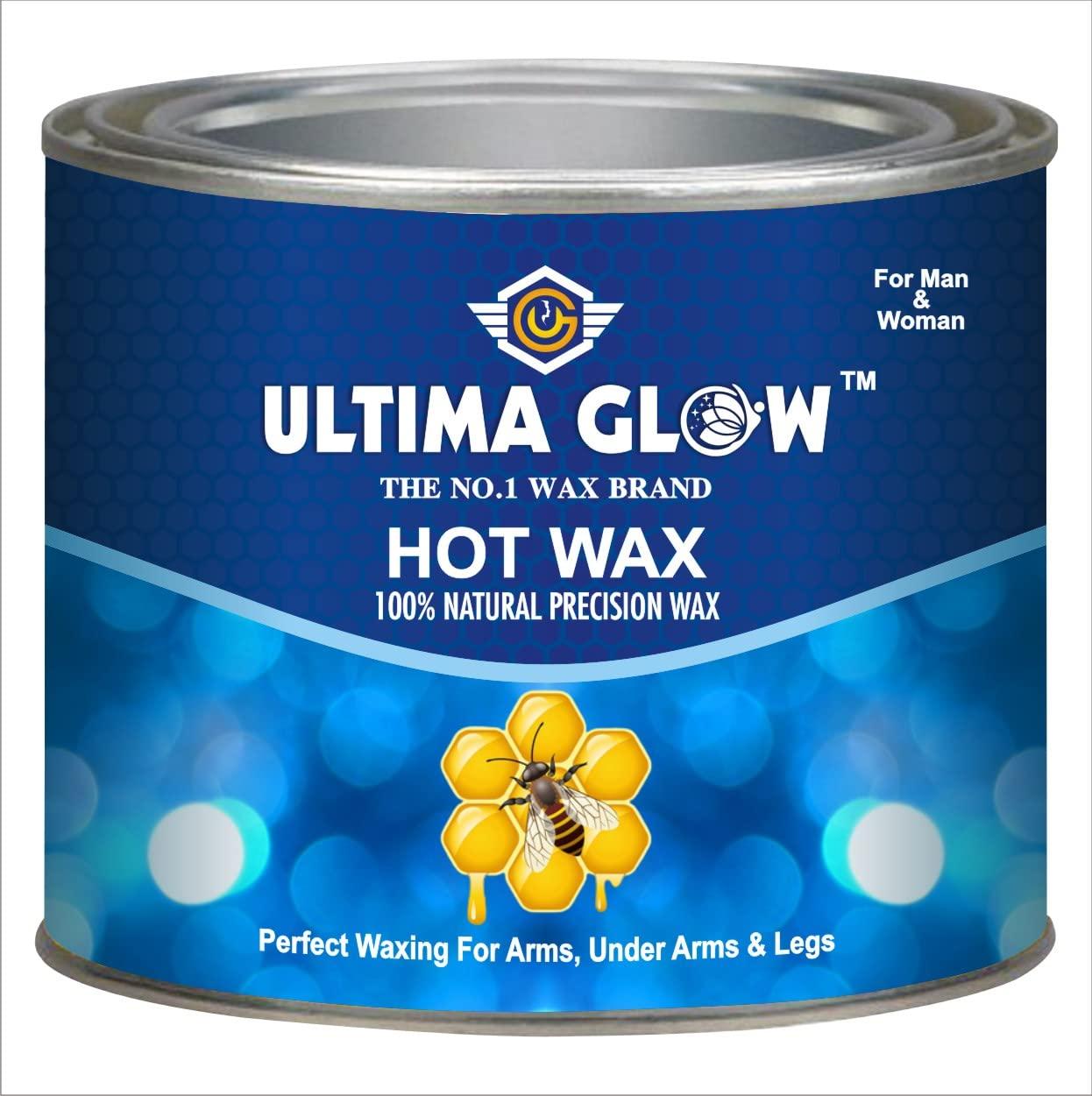 ULTIMA GLOW ULTIMA GLOW dark chocolate strip and stick wax 600 gram Hair Removal Wax For Arms, Legs, Chest, Back, and Full Body | Men & Women | Tan Removal | All skin Type (blue)