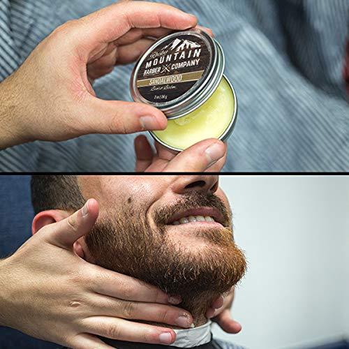 Rocky Mountain Barber Company Beard Balm - Sandalwood Blend - Rocky Mountain Barber - with Nutrient Rich Bees Wax