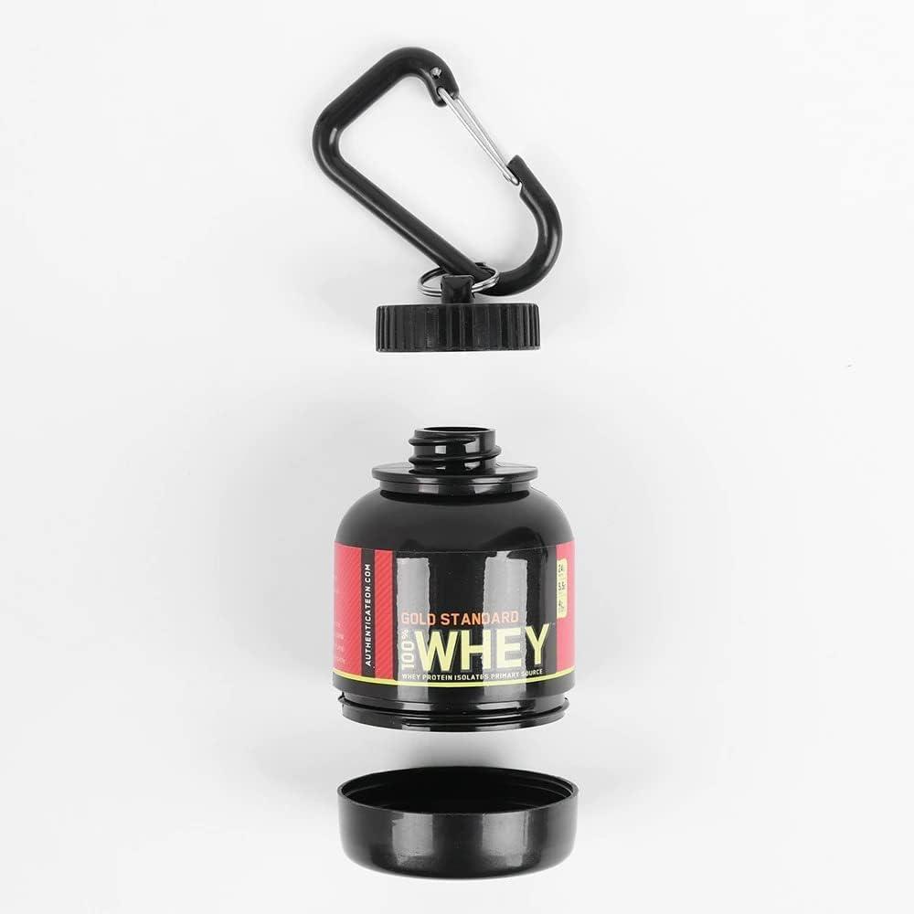 serveuttam Serveuttam Whey Protein Powder Container Keychain - Easy to Carry Protein Powder in Gym | Portable Funnel Supplement Powder (1)
