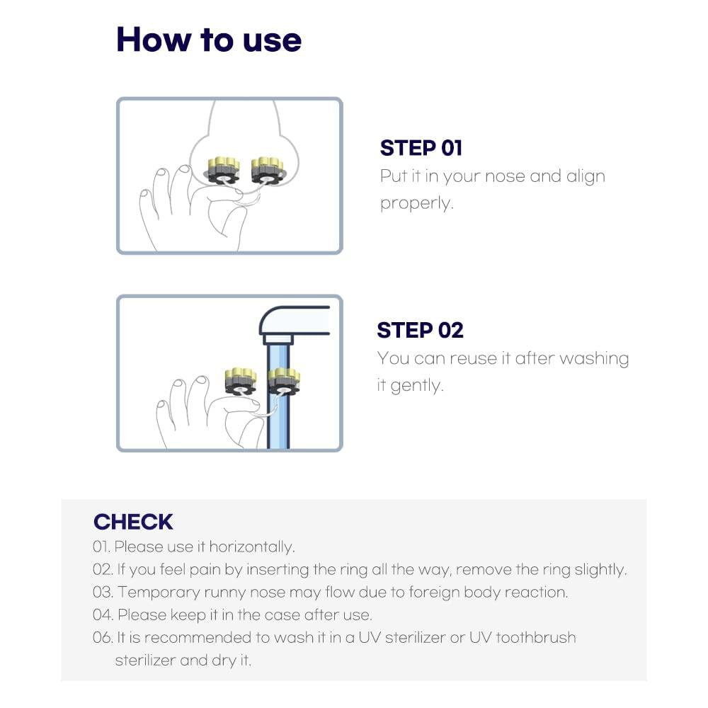 KOKOK KOKOK 3-Ply Nose Filter Reusable Breathable Nasal Plugs Air Filteration for Dust, Pollution, Block Cold Air - Pack of 3 (Small)