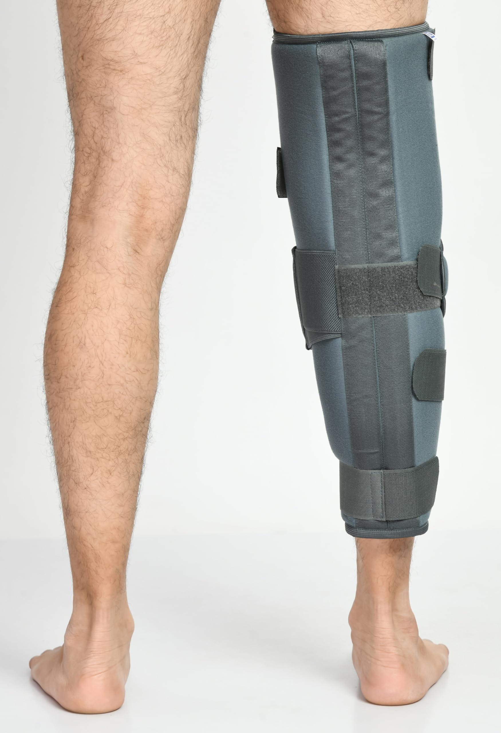 PRO HEALTHCARE PRO HEALTHCARE Knee Immobilizer Brace for Knee Support for Osteoarthritis of knee joint Pain Dislocation Injuries Ligament Tear Wraparound Knee Stabilizer Splint for Men & Women(19\" Long) (XL)