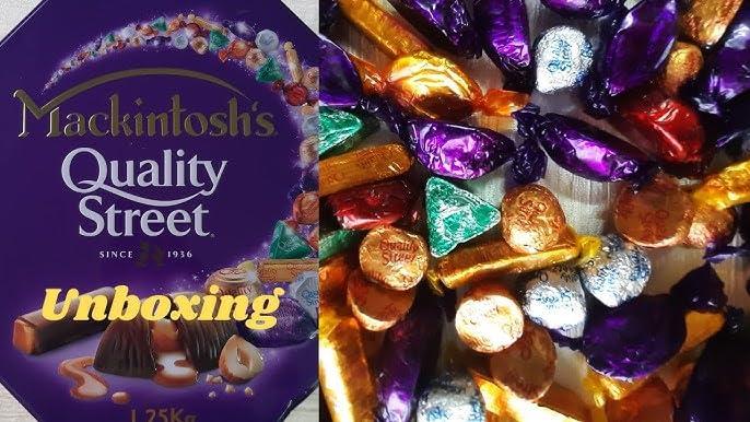 Generic Mackintosh\'s Quality Street Filled With A Variety Of Delicious Chocolates, Toffees, And Caramels, Each Individually Wrapped In Its Own Colorful Wrapper Tin 375Gram