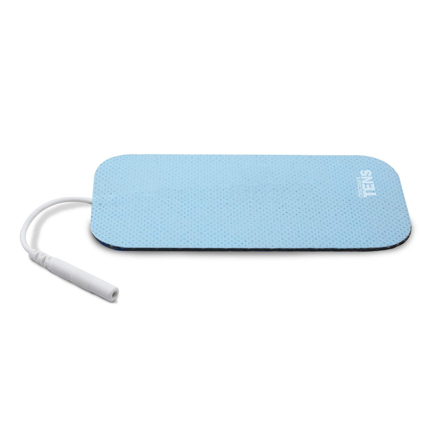 Discount TENS Discount TENS TENS 2\"x4\" Wired Electrodes Compatible with HealthMateForever - 8 2\"x4\" Premium Wired HealthMate Compatible Replacement Pads for TENS Units - Discount TENS Brand