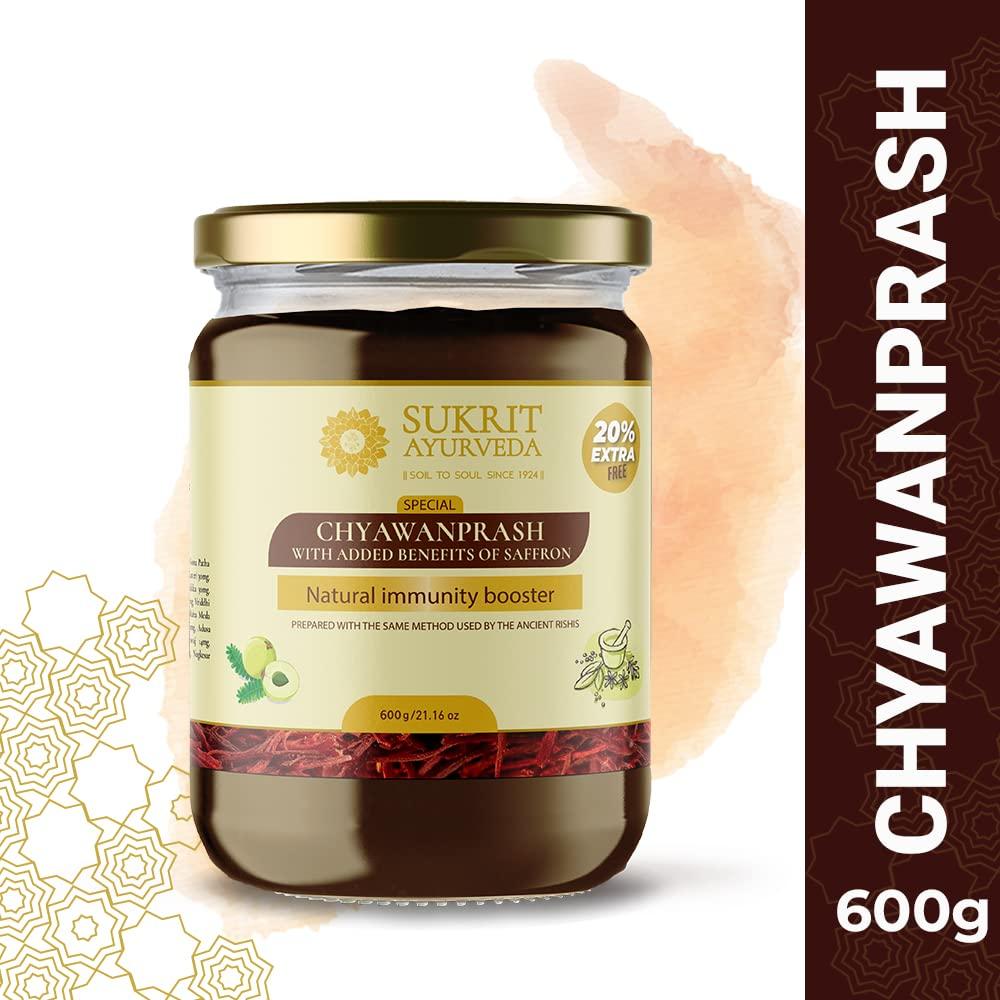 Sukrit Ayurveda Sukrit Ayurveda Special Chyawanprash - Added Mishri, Desi Cow ghee, Amla and Saffron (600g)