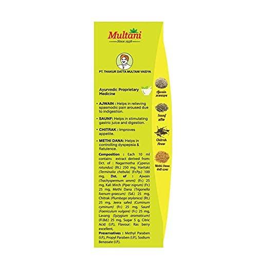 Multani Multani Pachmeena Tonik Digestive Syrup |Ayurvedic Products For Better Digestion | Relief From Gas, Bloating, Abdominal Discomfort | Improves Appetite 100% Natural & Ayurvedic | 300 Ml