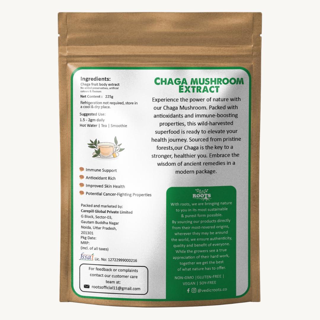 Vedic Roots Vedic Roots | Siberian Chaga Mushroom Extract Powder (225g)