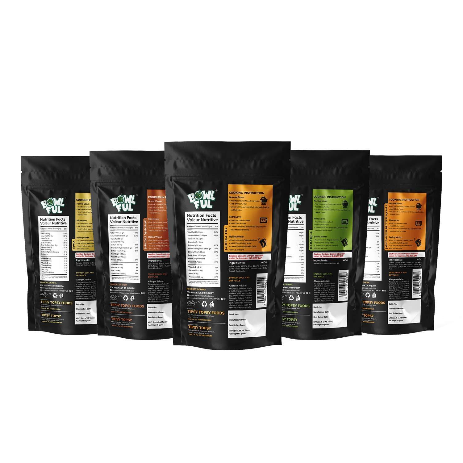 BOWLFUL Bowlful Jain Full Meal 2, 100% Natural, Ready to Eat, Freeze Dried Food