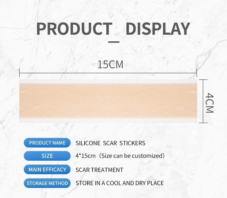 EASTHILL EASTHILL Silicone Scar,Silicone Scar Tape Effective Scar Removal Sheets, Silicone Scar Removal Sheets for Surgical Scars,Healing Keloid, C-Section, Tummy Tuck (SCARE SHEET)