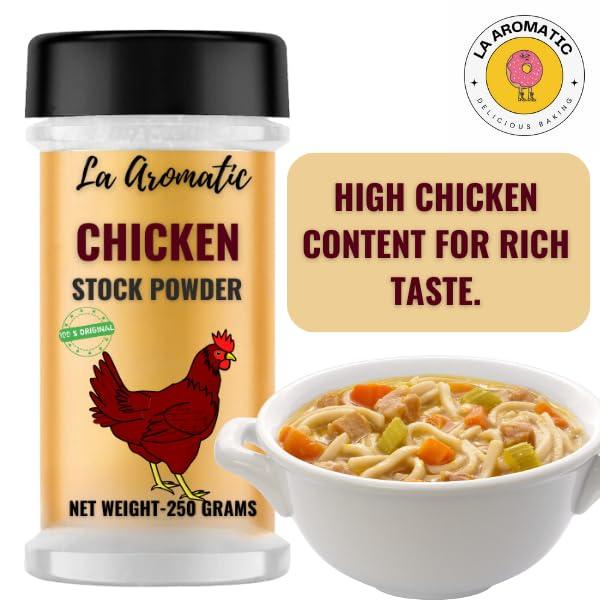 La Aromatic La Aromatic Chicken Stock Powder,250 Grams (Makes Chicken Stock, Perfect for Cooking, Stock de Poulet)