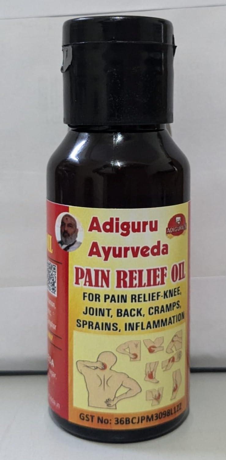 Adiguru\'s Adiguru Ayurveda pain relief oil, effective relief from Back pains, Joint Pains, Arthritis, Inflammation, Pains No. 1 Ayurvedic oil for Quick Pain Relief, with no side effects