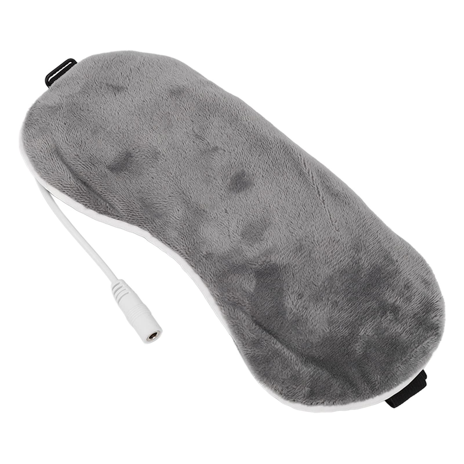 DUHJ Heating Blindfold, Electric Nourish Eyes 5 Gear USB Blindfold Blackout for Sleeping for Teachers (Gray)
