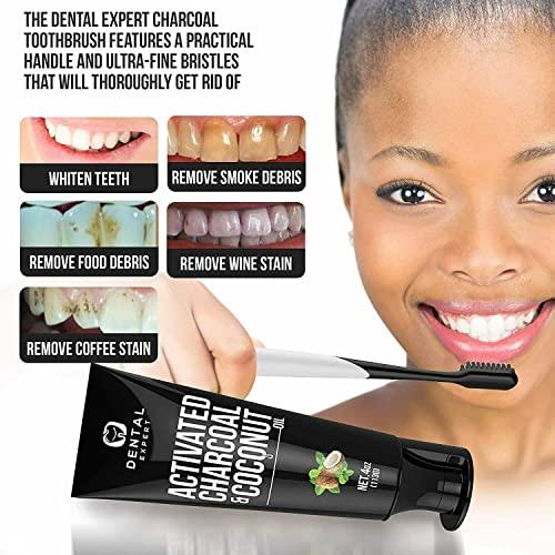 Dental Expert Dental Expert Activated Charcoal Teeth Whitening Toothpaste Kit (Mint Flavour, 20 g)