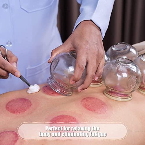 Generic ACM Acupuncture Hijama Fire Glass Cups Set of 16 Pieces for Fire Cupping Therapy