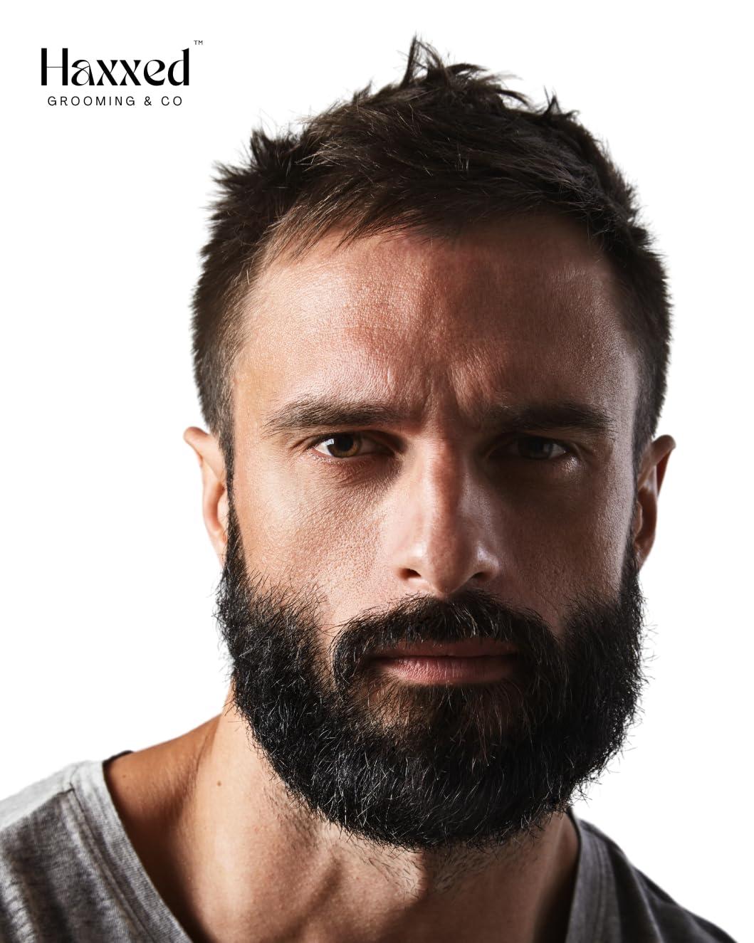 Haxxed Haxxed Beard growth roll on | Beard oil for Thicker, Longer, Patchy & Uneven Beard | Made with 12 nourishing oils | Fast beard growth | Made with 100% natural oils | Beard oil (50ml)