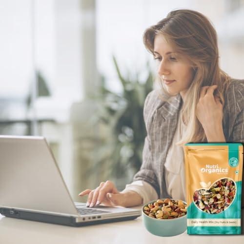 NutriOrganics NutriOrganics 100% Natural Premium Mix Dry Fruits 1Kg With Almonds|Cashew|Kishmish|Apricot|Black Raisins|Cranberry|Pumpkin Seeds|Sunflower Seeds|Nuts And Dry Fruits