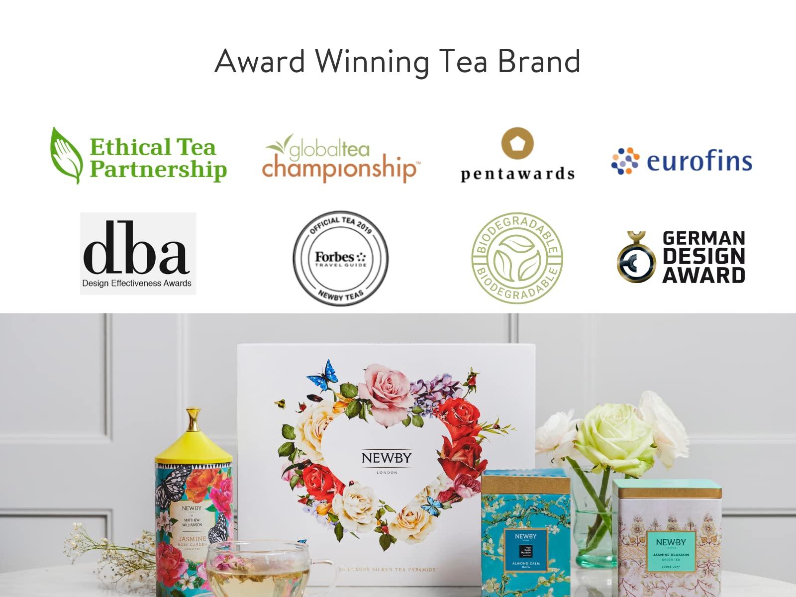 Newby Newby Oriental Sencha Green Tea | 25 Herbal Tea Bags With Carrot, Chamomile Flowers, Marigold Flowers, Natural Mango & Papaya Flavour | 50 gm