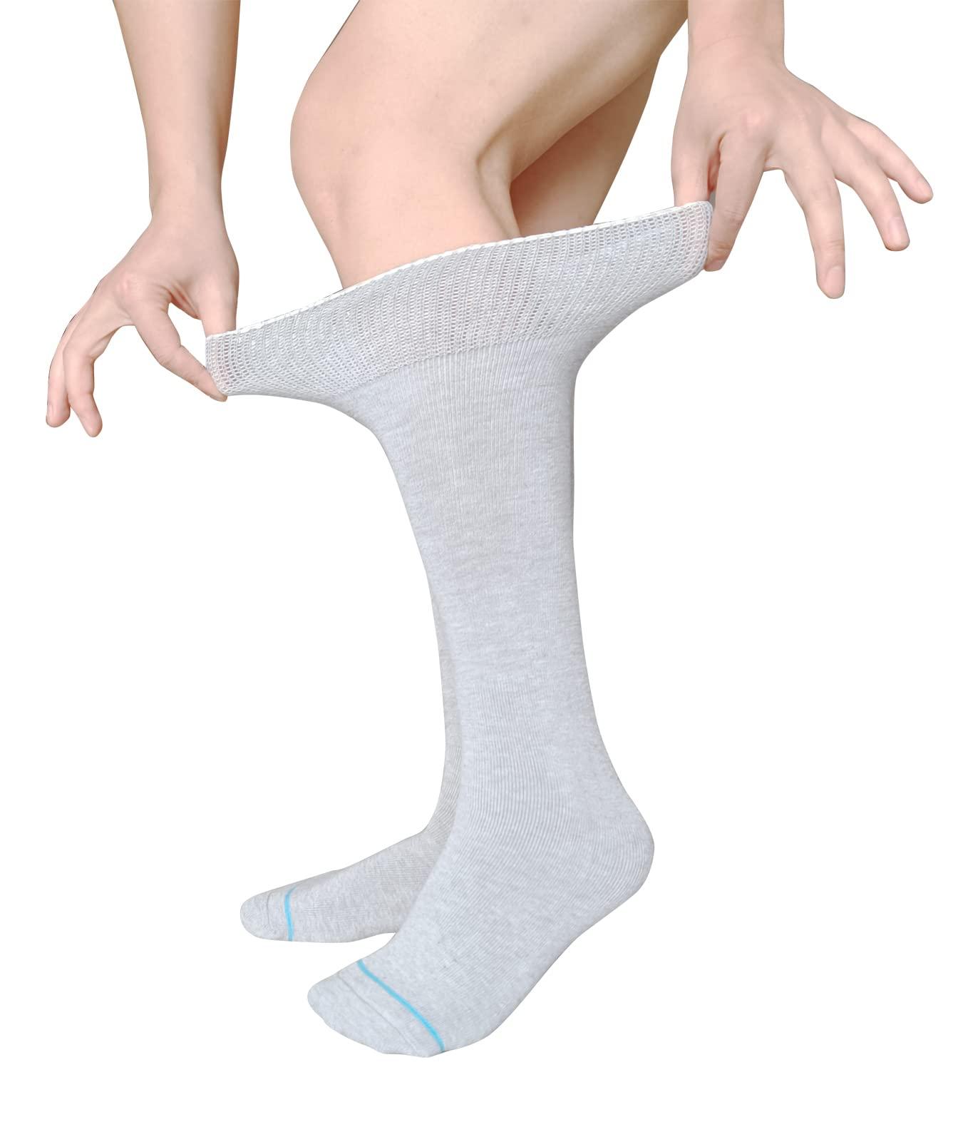 VEIGIKE VEIGIKE Replacement Sock Liner for Orthopedic Walking Boots Walker Brace,Tube Socks Under Air Cam Walkers and Fracture Boot Cast Shoe Surgical leg Cover Grey 2 Pairs