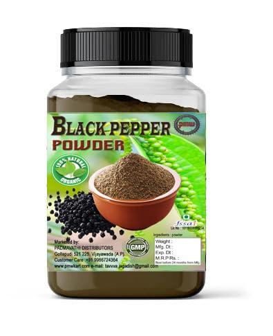 Pmw Pmw - Grade A Quality - Jar Pack - Black Pepper Powder - Miryala Podi - Kali Mirch Powder - 100 Grams