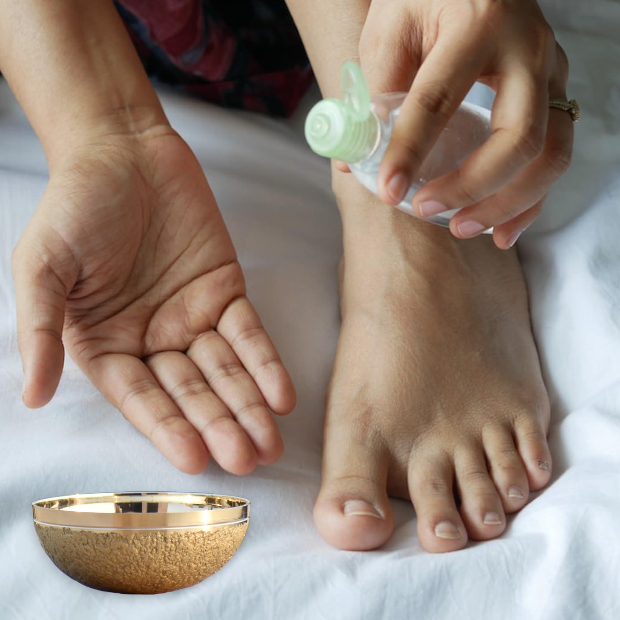 HEALTHANDWEALTH HEALTHANDWEALTH Kansa Vatki Foot Massager Relax And Rejuvenate With Ayurvedic Healing For Tired Feet And Deep Relaxation