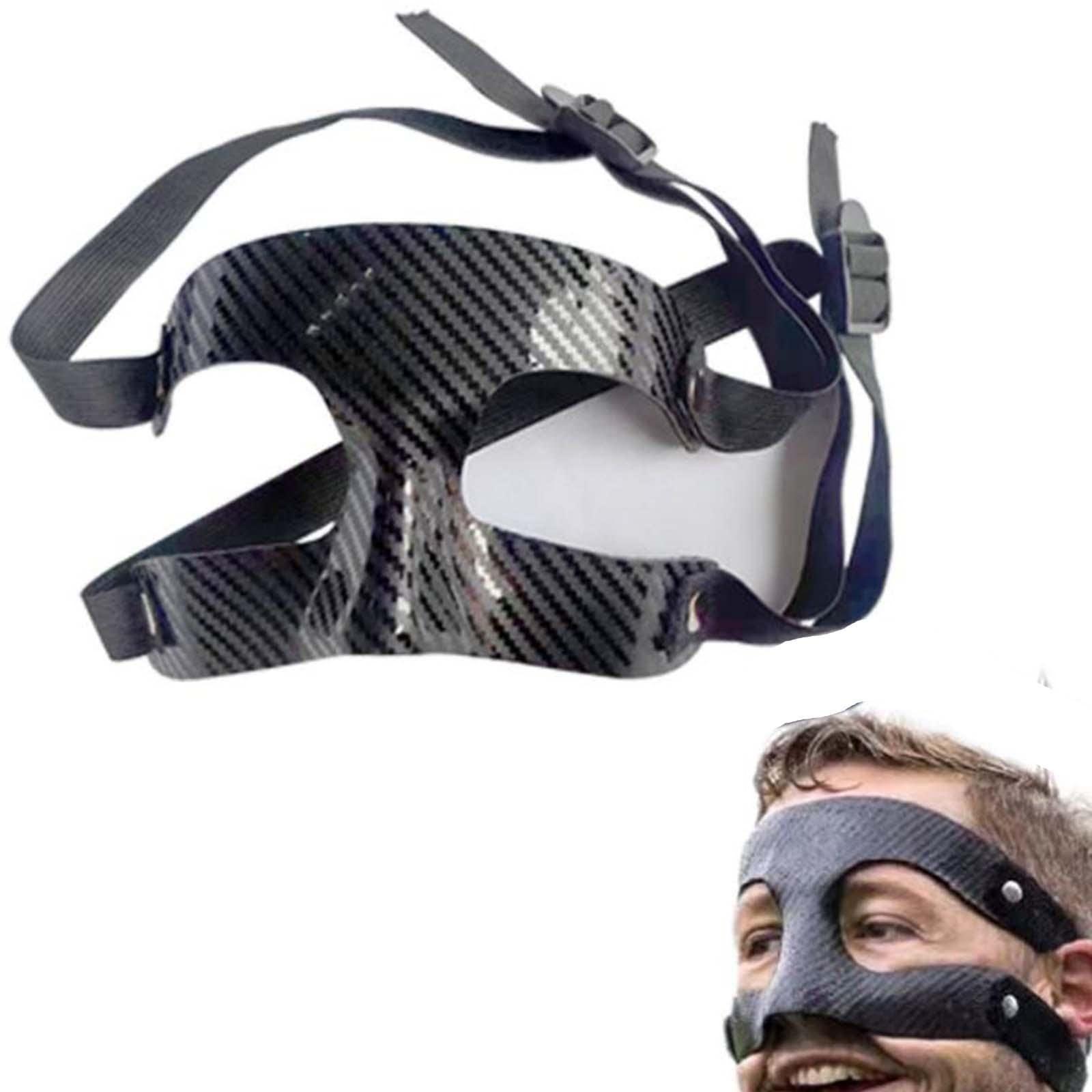 ATORSE ATORSE Basketball Mask Adult Men Women Nose Protector Football Mask Face Nose Guard Half Face 2 Buckles