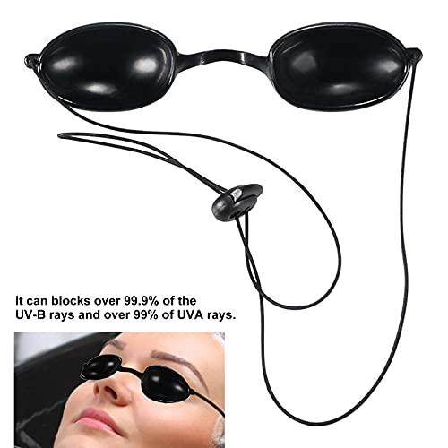 Layfoo Flexible Tanning Bed Eye Protection UV Glasses Portable Black Glasses Protective Eye Eyeshield (Black) -Layfoo