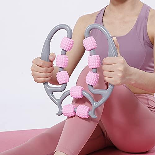 Zorzel Zorzel U Shape Yoga Massage Roller 8 Wheels Trigger Point for Arm Leg Neck Muscle Body Fatigue Lifted Tool Health Therapy Care Stress