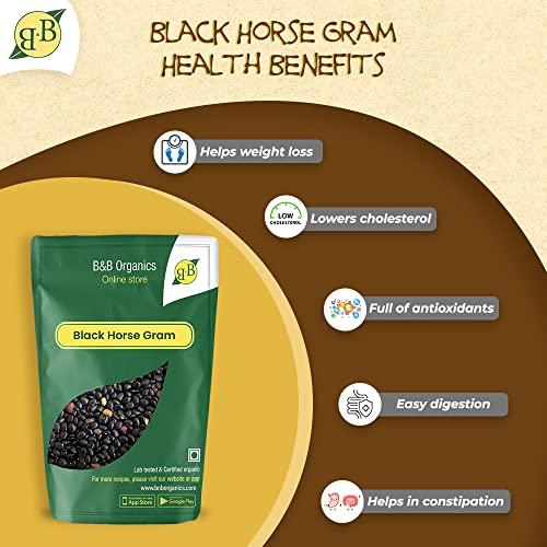 B&B Organics B&B Organics Black Horse Gram(900 g)/ Karuppu Kollu Paruppu/Protein Rich & Certified Organic Legume