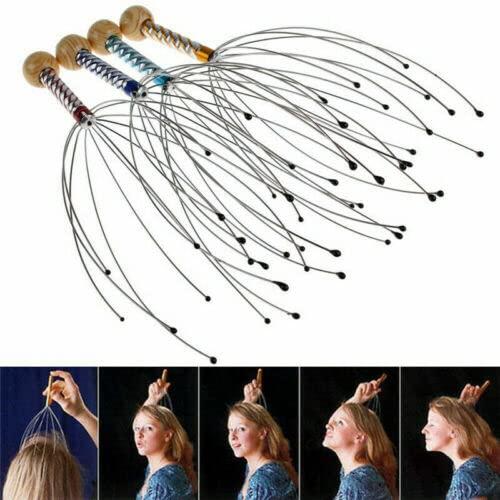 Massive Reckon Massive Reckon® Head massager Scalp Scratcher 12 Finger Body Relaxing Hair Massage Hand Scalp Massager Hand Held Scalp for Pain Relief and Hair Growth Neck Manual Massager