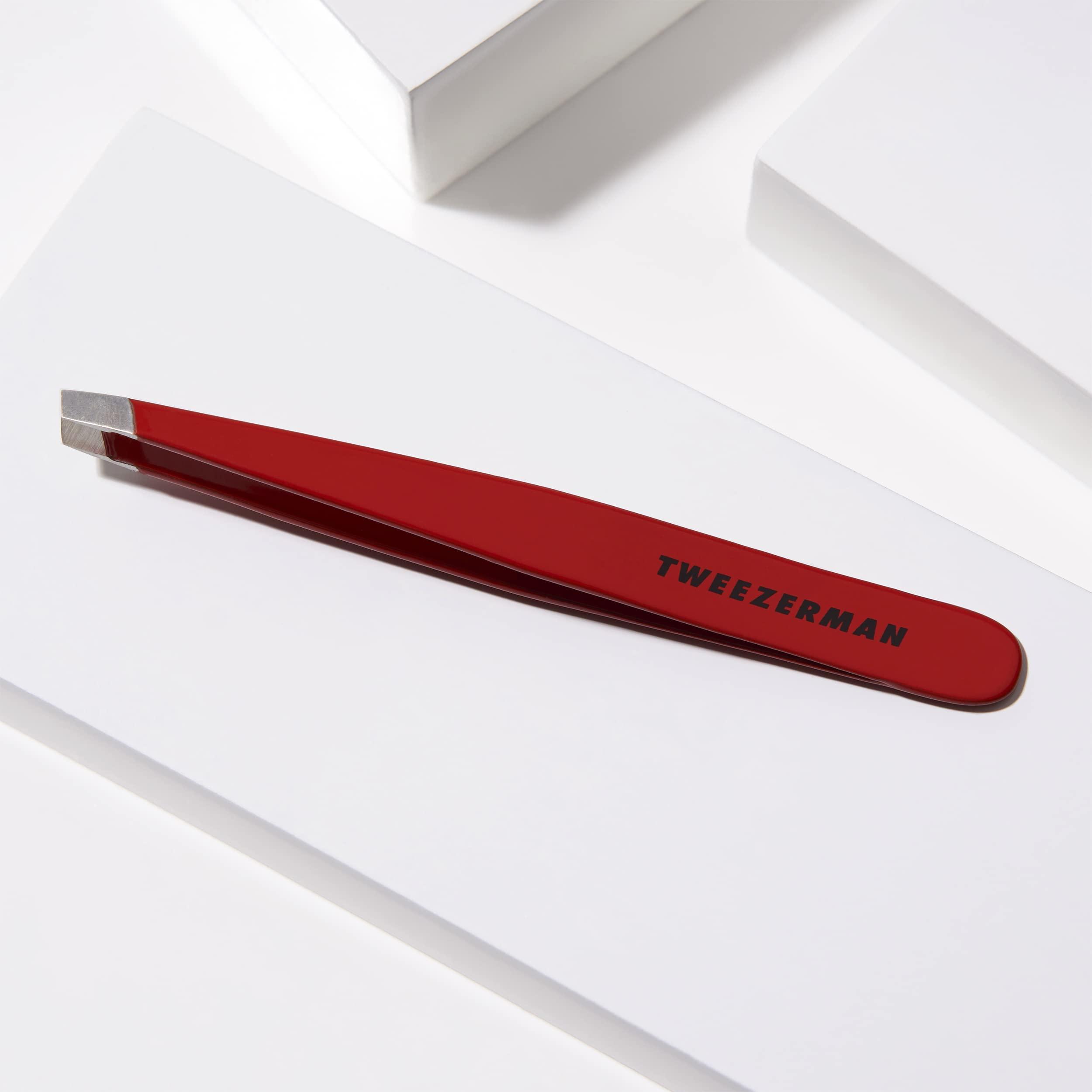 Tweezerman Tweezerman Stainless Steel Slant Tweezer, Signature Red