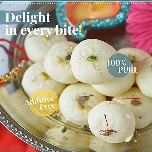 R’SWEETERY R’Sweetery Rajwadi Penda Sweet | Traditional Mithai for Gifting Purpose | Indian Sweets | Indian Mithai Gift Pack | Sweets Gift Pack For Any Occasion - 250g