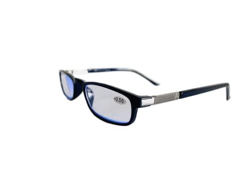 SAIYED CHASMA GHAR Blue Ray Cut Reading Glasses Without Coating Blue Cut Anti Reflection For Mobile & Computer Glasses UV Protection Glasses Black Frame Premium Specs For Unisex By SAIYED CHASMA GHAR (+1.50)