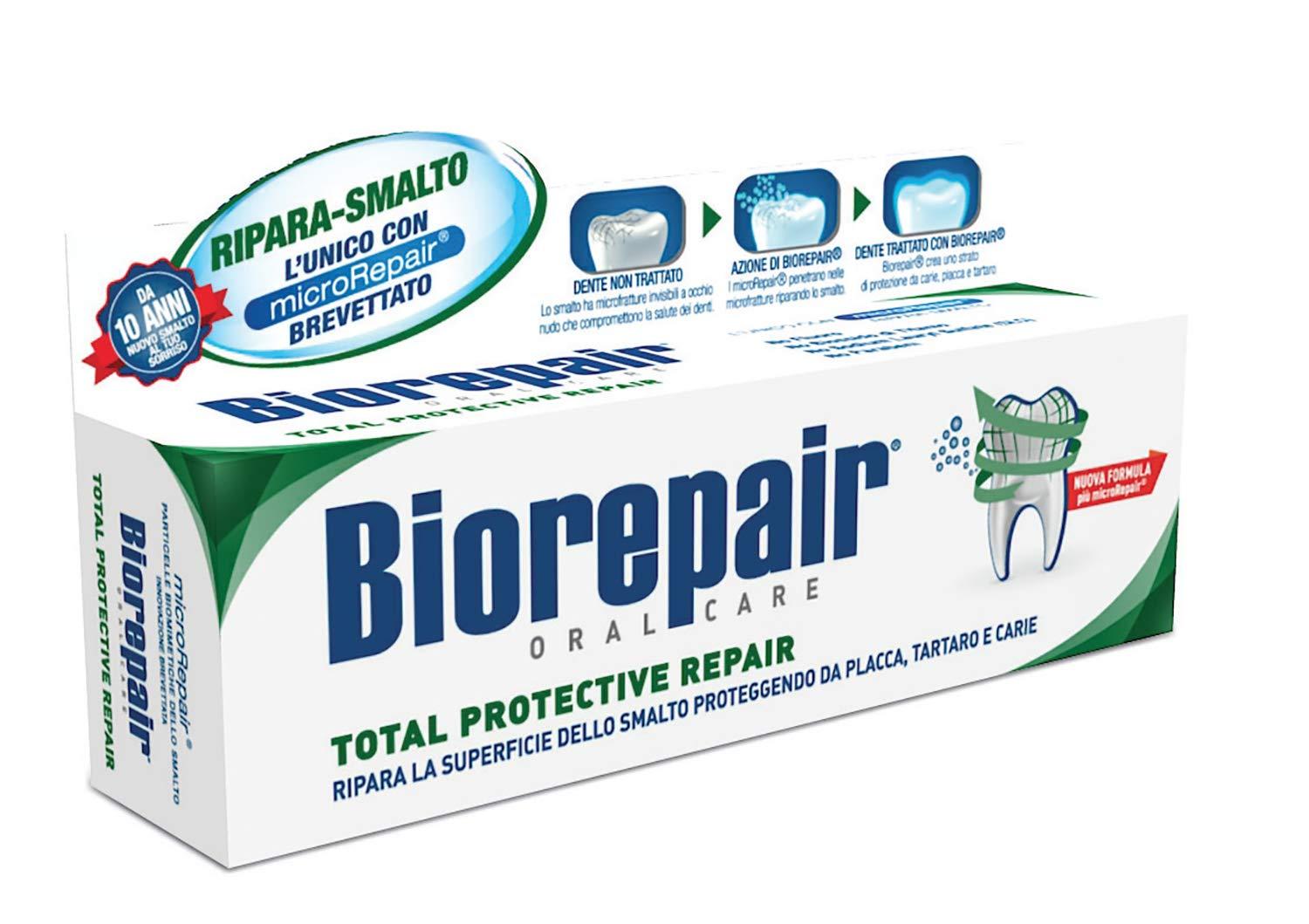 Biorepair: Biorepair: \"Total Protective Repair\" Toothpaste with microRepair, New Formula - 2.5 Fluid Ounce (75ml) Tube [ Italian Import ]