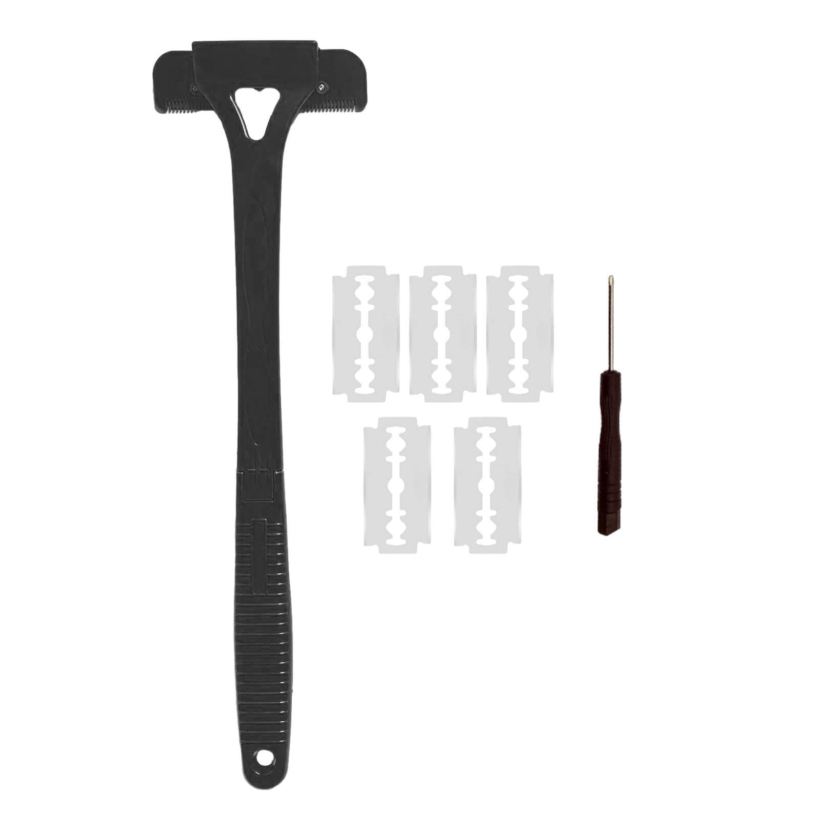 SECRET DESIRE SECRET DESIRE Back Shaver for Men Back Scratcher Leg Ergonomic Handle Body Shaver black